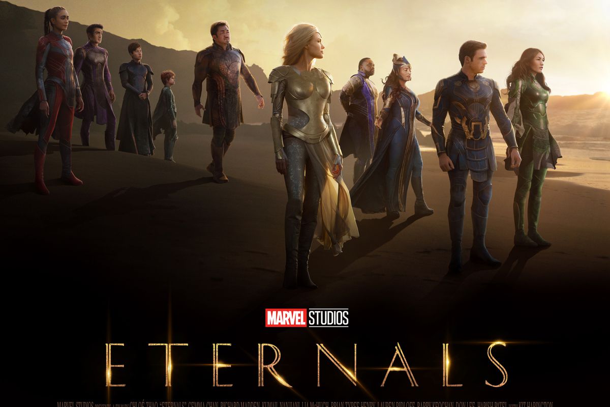 An MCU Eternals poster from Marvel Studios.